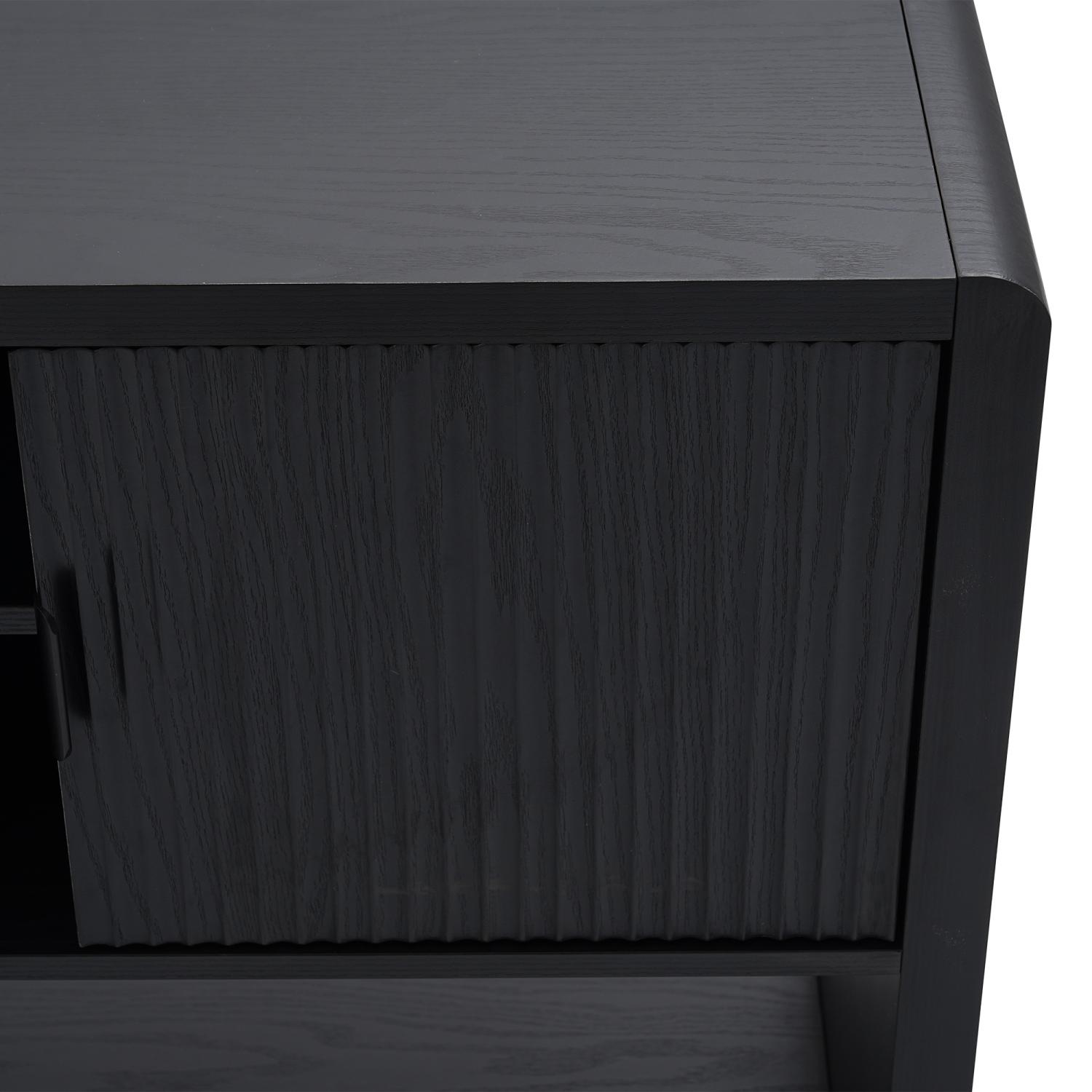 Wallis Black Wood-Look Sideboard with Adjustable Shelves - Image 6