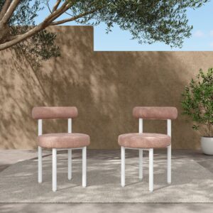 Ori Butterscotch Shell Outdoor Chairs (Set of 2)