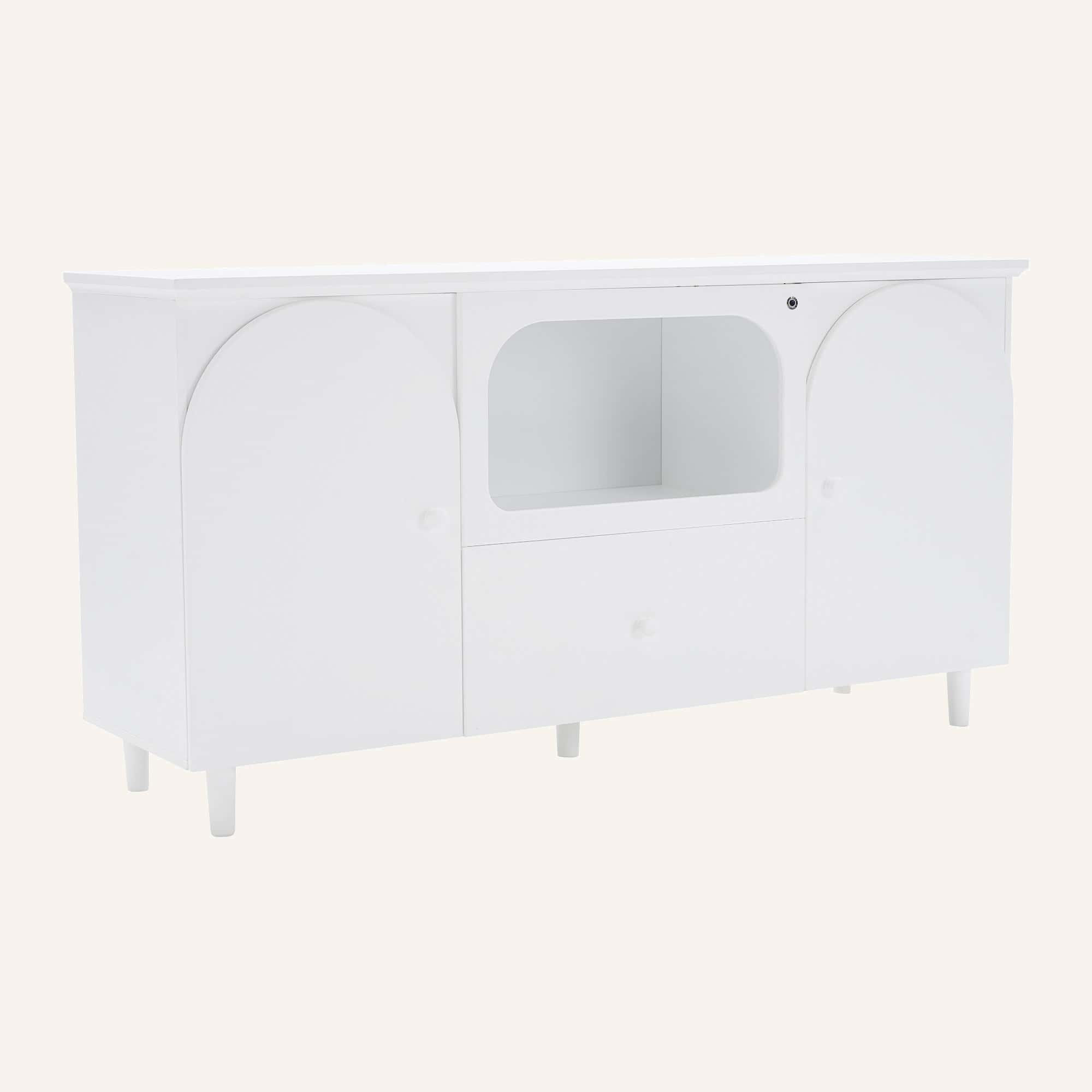Lumina White Sideboard with Touch-Controlled LED Light - Image 9