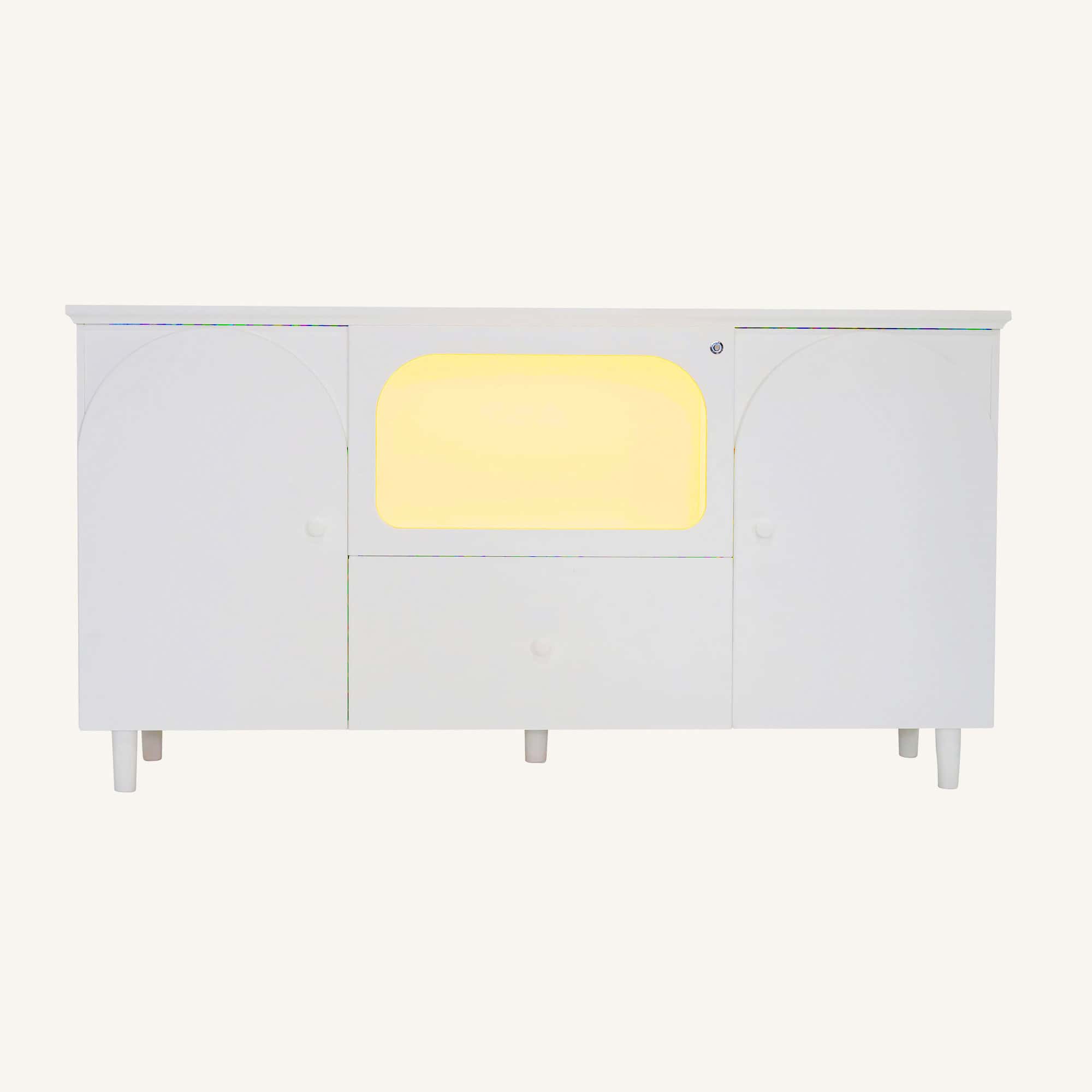 Lumina White Sideboard with Touch-Controlled LED Light - Image 6