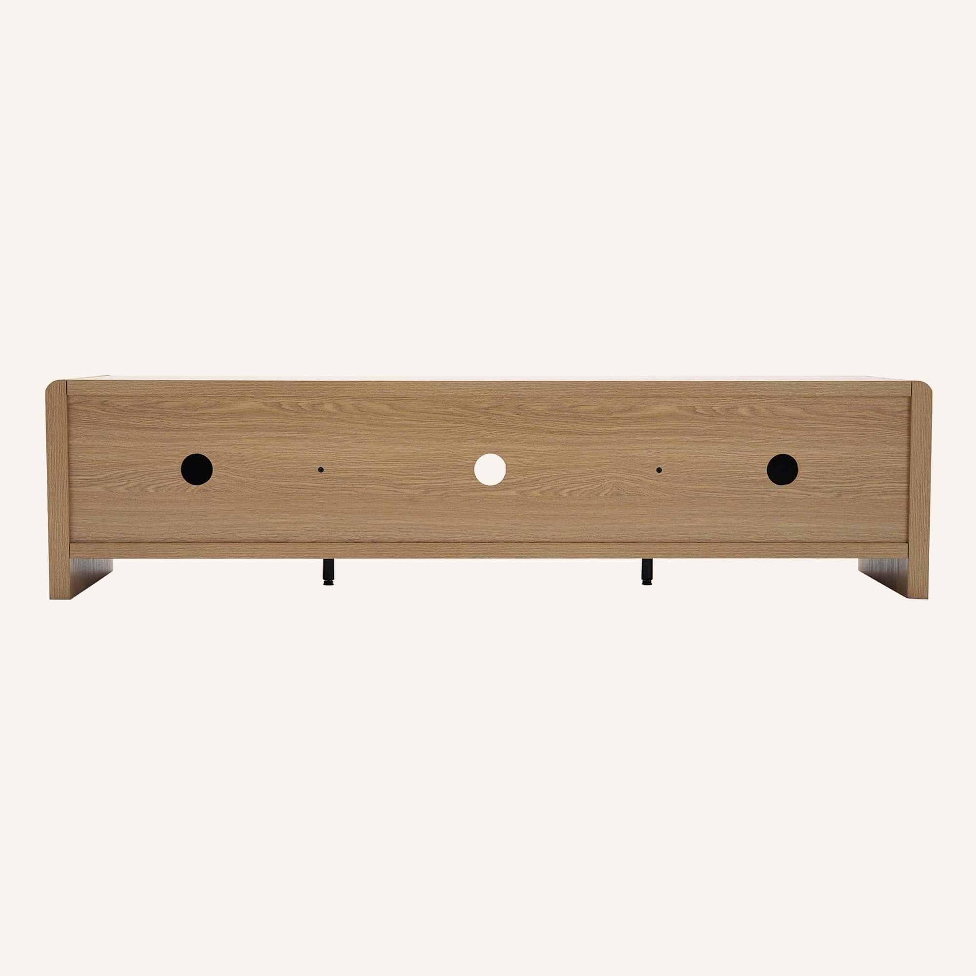 Wallis Natural Wood-Look Entertainment Unit with Storage - Image 10