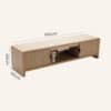Wallis Natural Wood-Look Entertainment Unit with Storage - Thumbnail Image 19