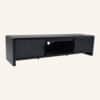 Wallis Black Wood-Look Entertainment Unit with Storage - Thumbnail Image 4
