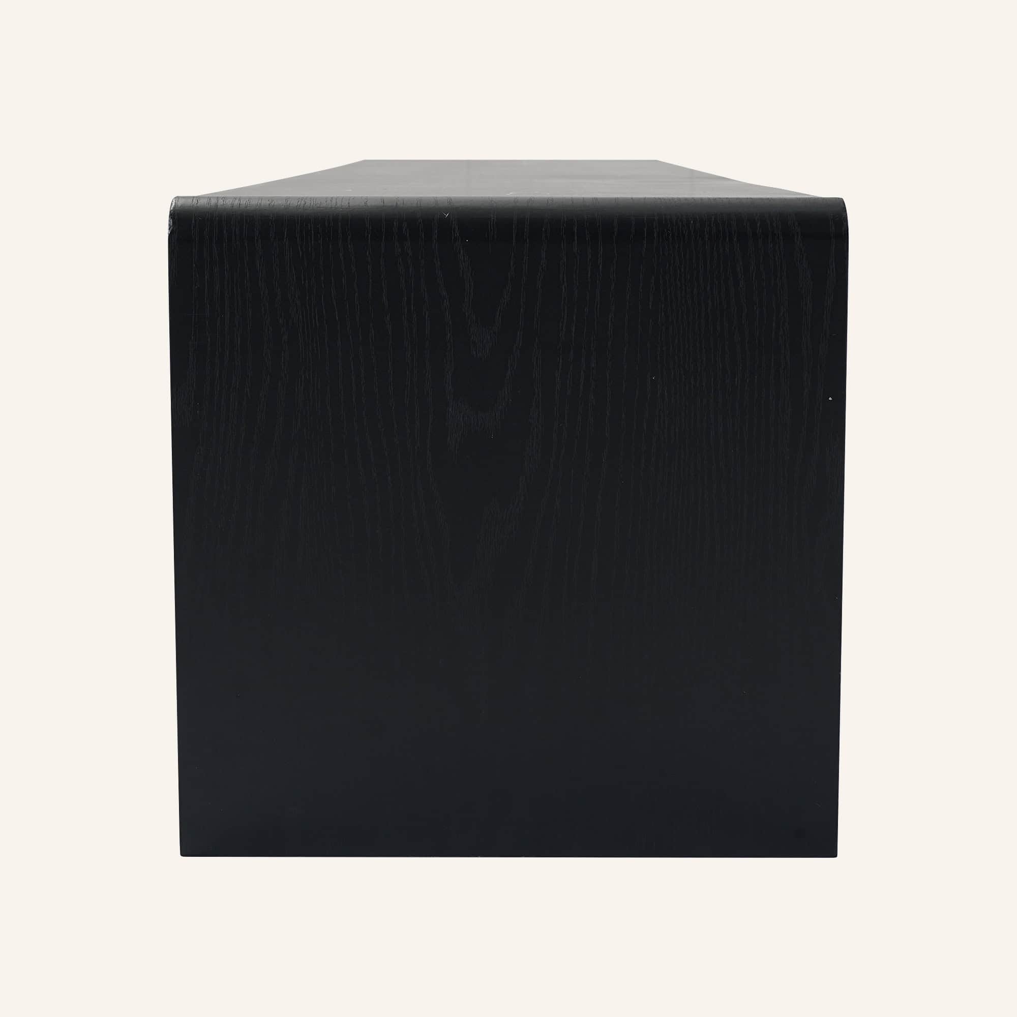 Wallis Black Wood-Look Entertainment Unit with Storage - Image 7