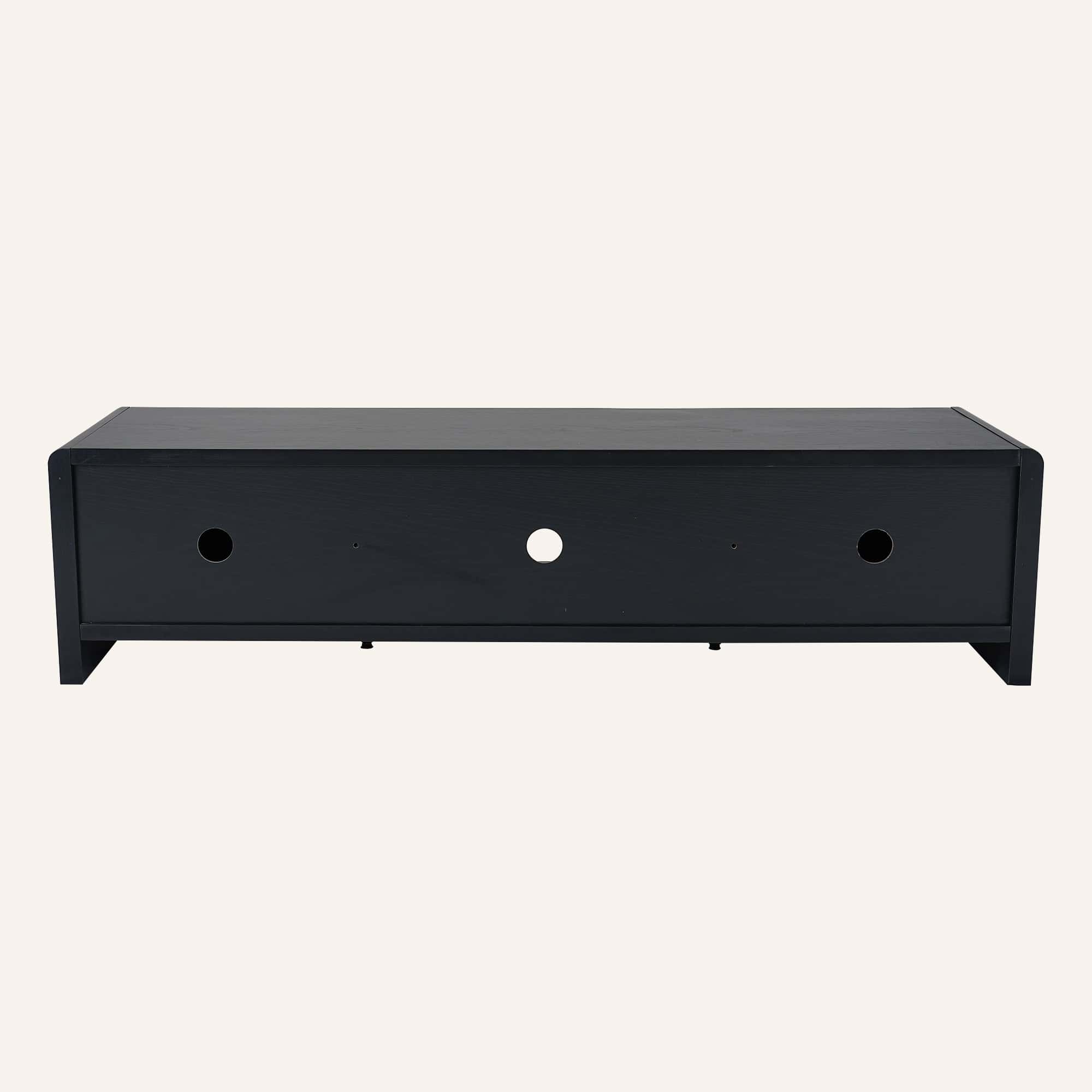Wallis Black Wood-Look Entertainment Unit with Storage - Image 6