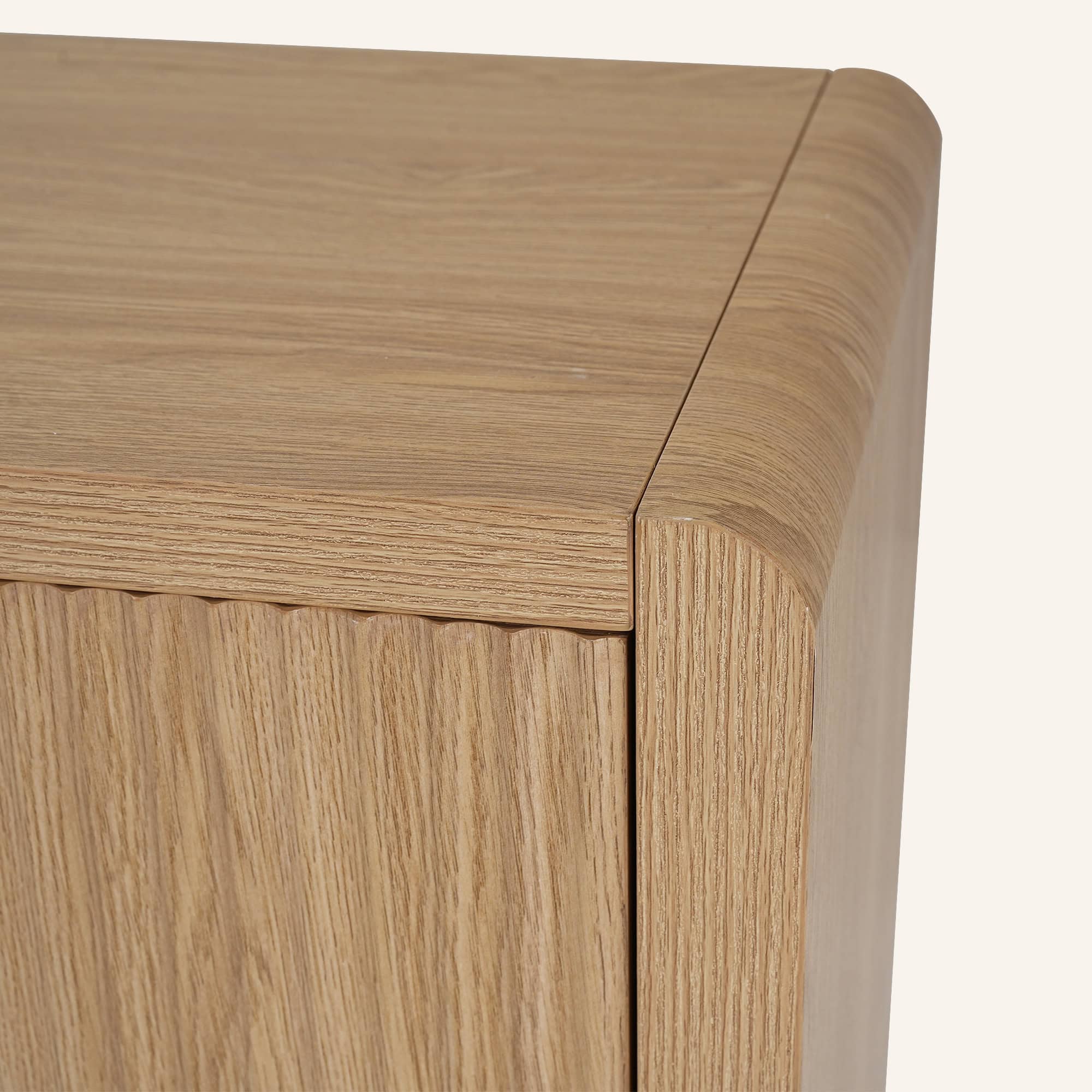 Wallis Natural Wood-Look Sideboard with Adjustable Shelves - Image 9
