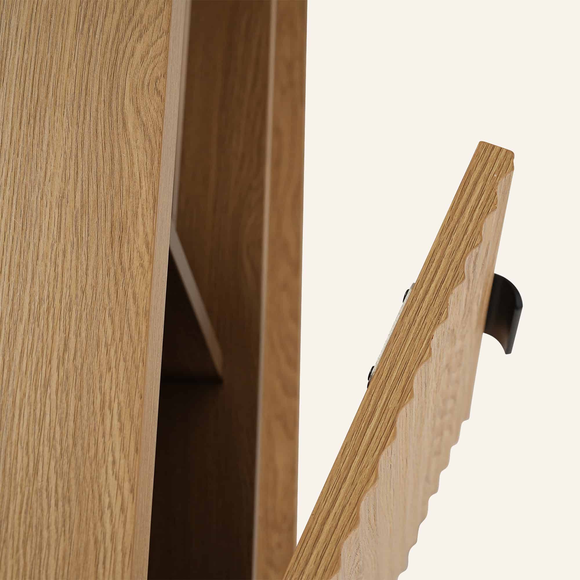 Wallis Natural Wood-Look Sideboard with Adjustable Shelves - Image 10
