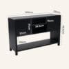 Wallis Black Wood-Look Sideboard with Adjustable Shelves - Thumbnail Image 12