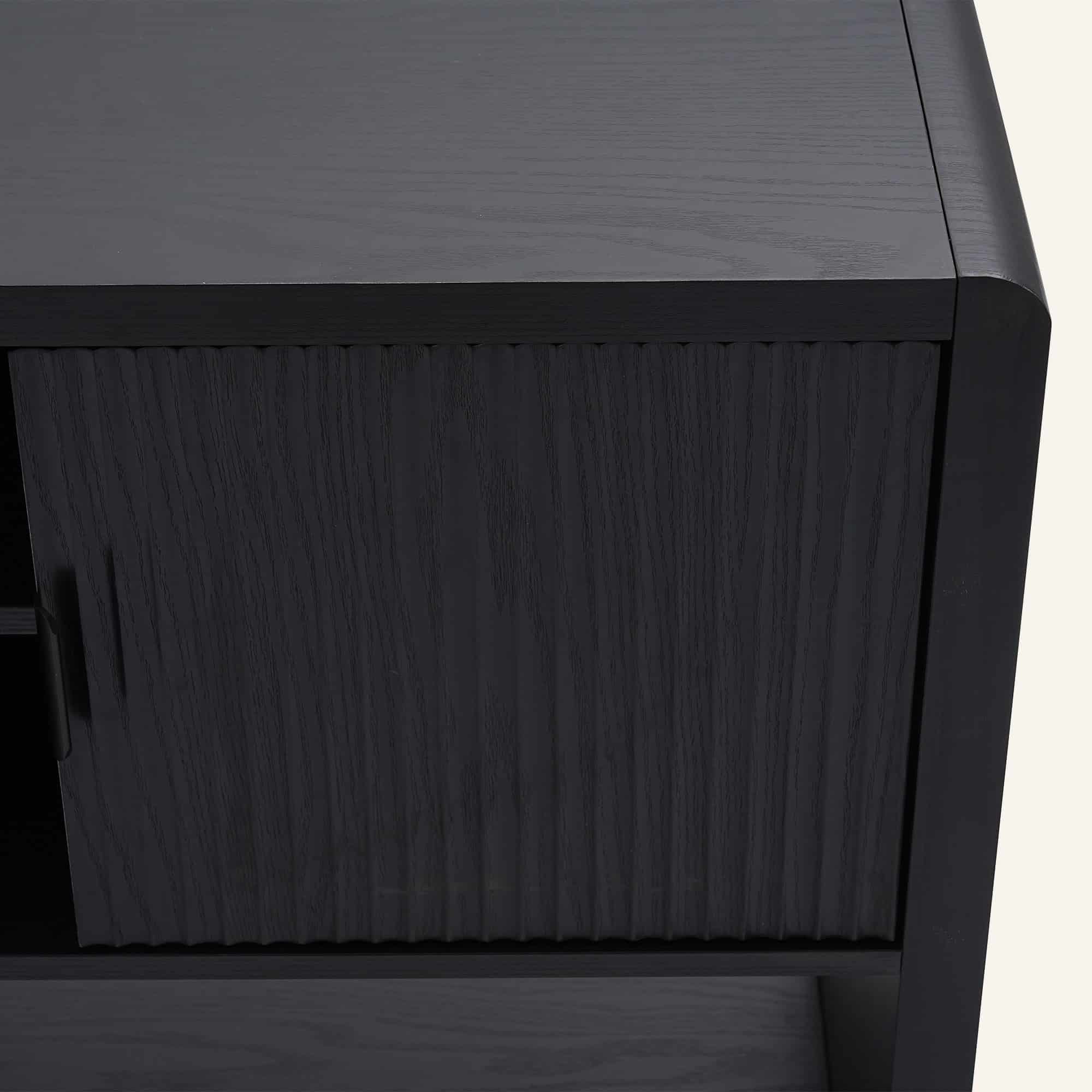 Wallis Black Wood-Look Sideboard with Adjustable Shelves - Image 7