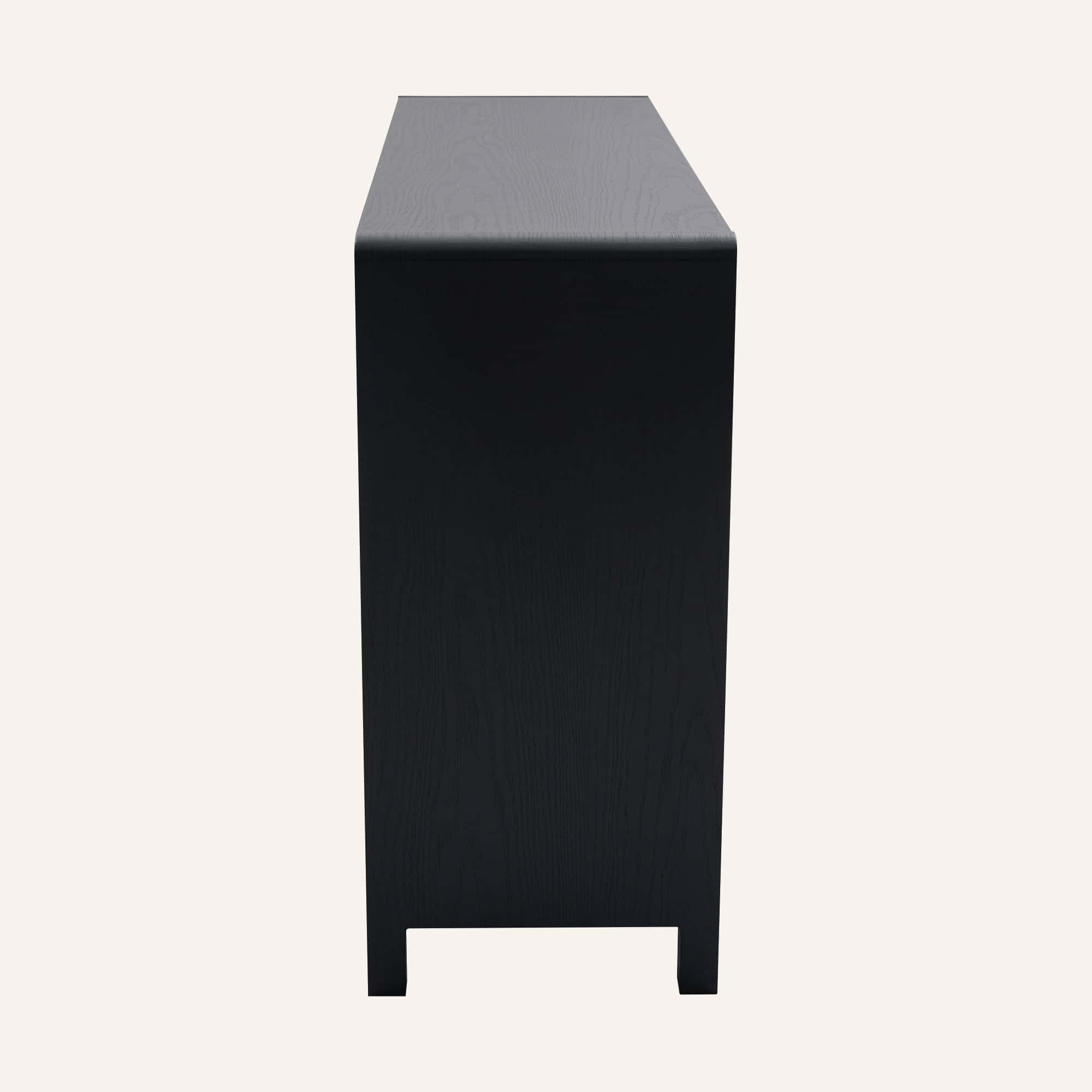 Wallis Black Wood-Look Sideboard with Adjustable Shelves - Image 5