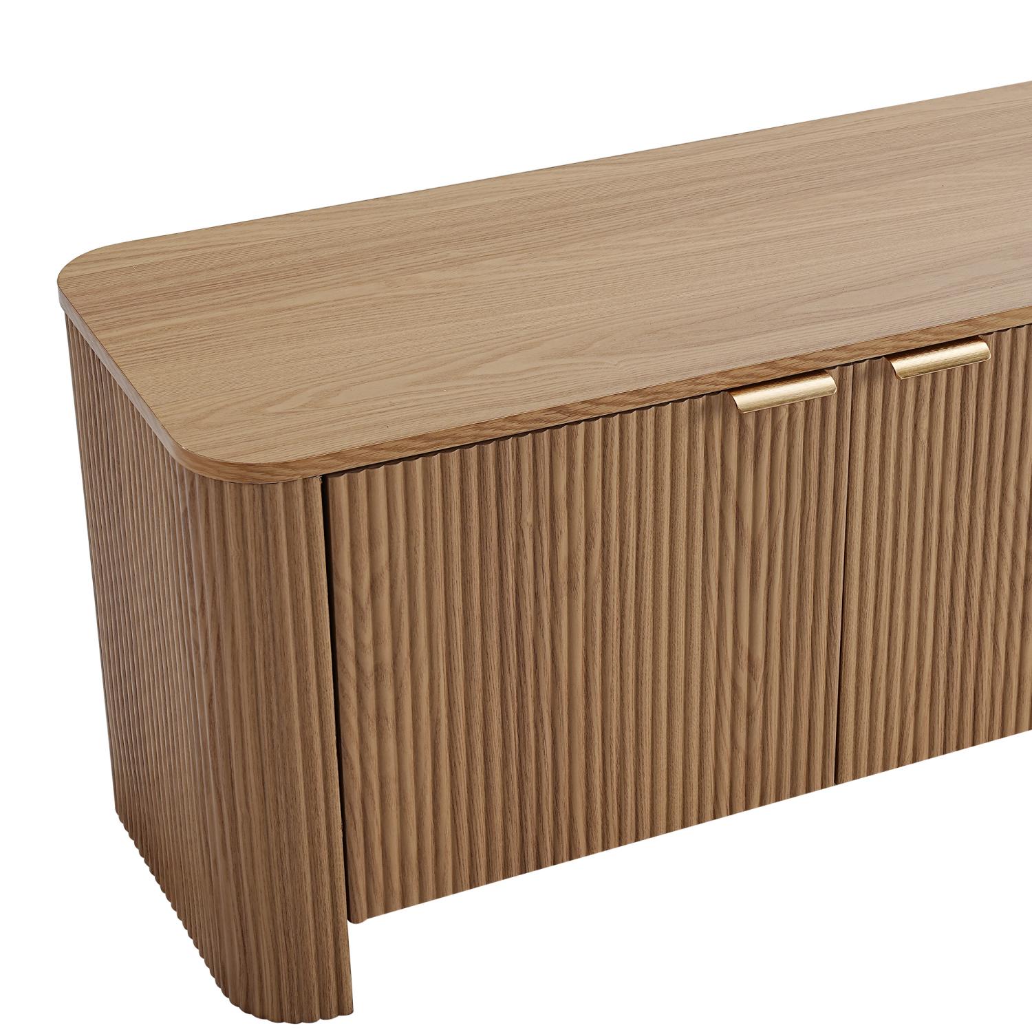 Berry Fluted Entertainment Unit with Four Doors - Image 5