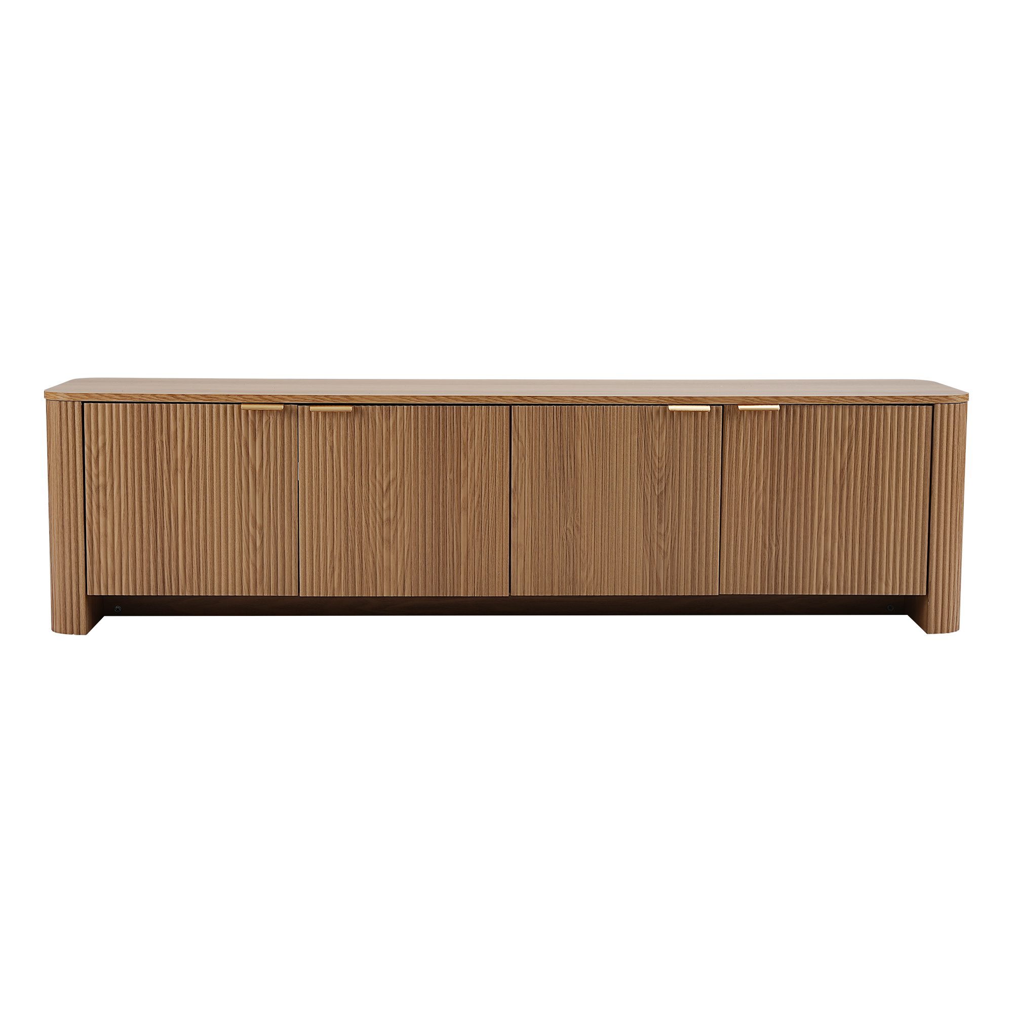 Berry Fluted Entertainment Unit with Four Doors - Image 2