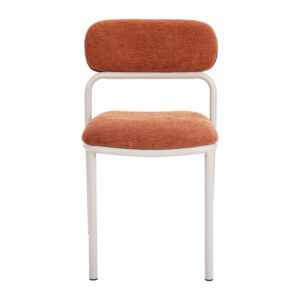 Lina Soft-Weave Dining Chair Set in Burnt Umber (2-Piece)