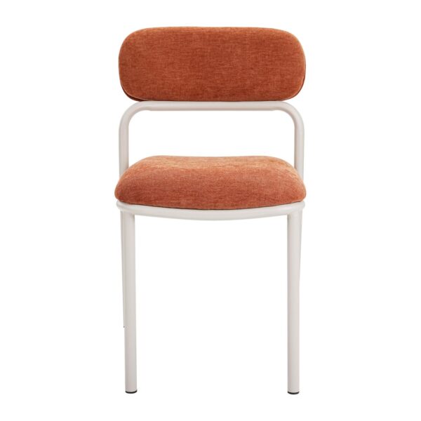 Lina Soft-Weave Dining Chair Set in Burnt Umber (2-Piece)