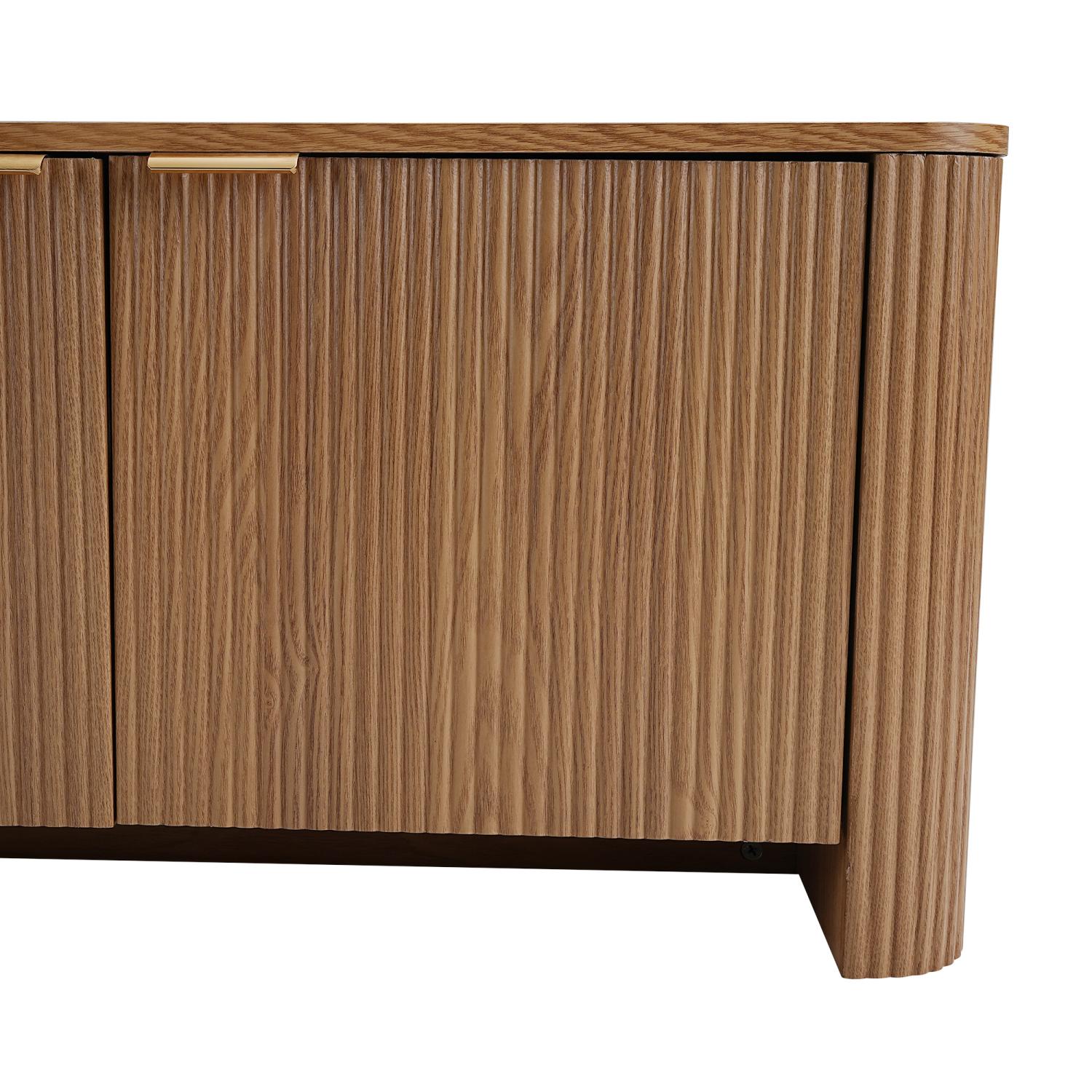 Berry Fluted Entertainment Unit with Four Doors - Image 6