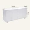 Celestine 4-Door Arched Buffet in White - Thumbnail Image 14