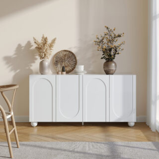 Celestine 4-Door Arched Buffet in White