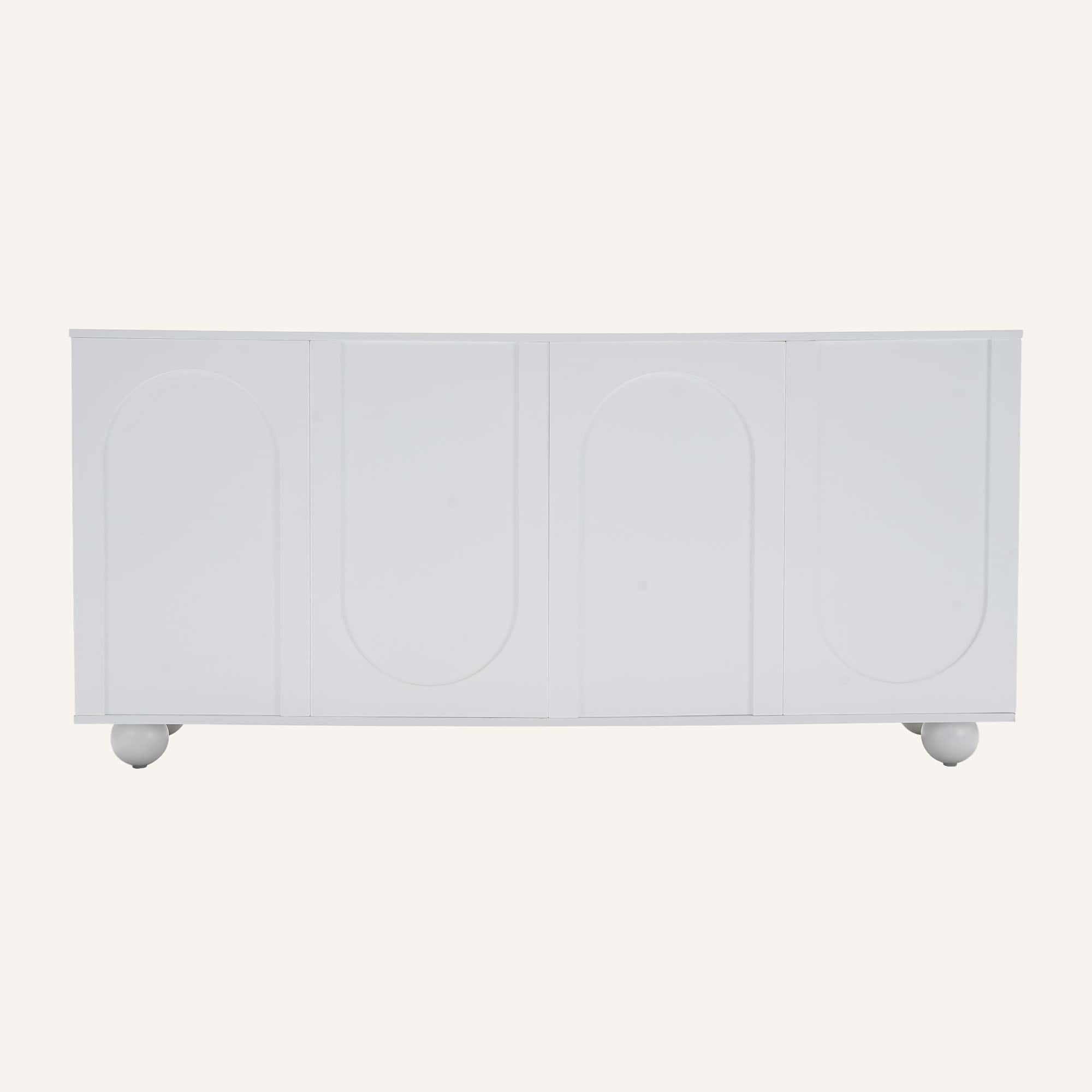 Celestine 4-Door Arched Buffet in White - Image 6