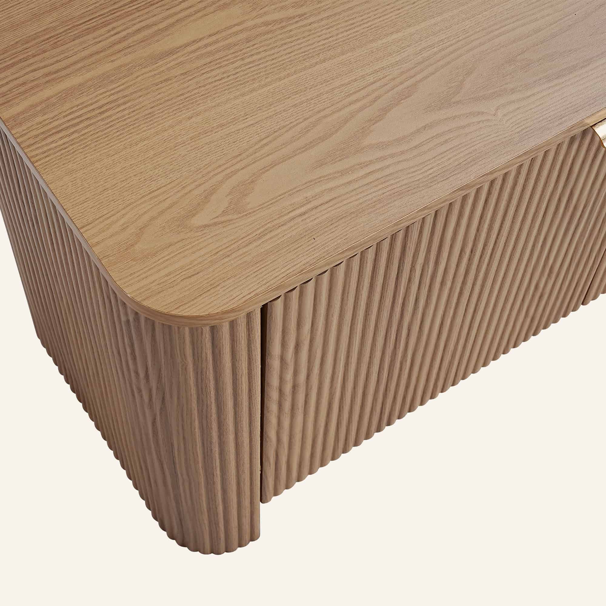 Berry Fluted Entertainment Unit with Four Doors - Image 11