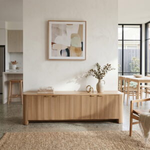 Berry Fluted Entertainment Unit with Four Doors