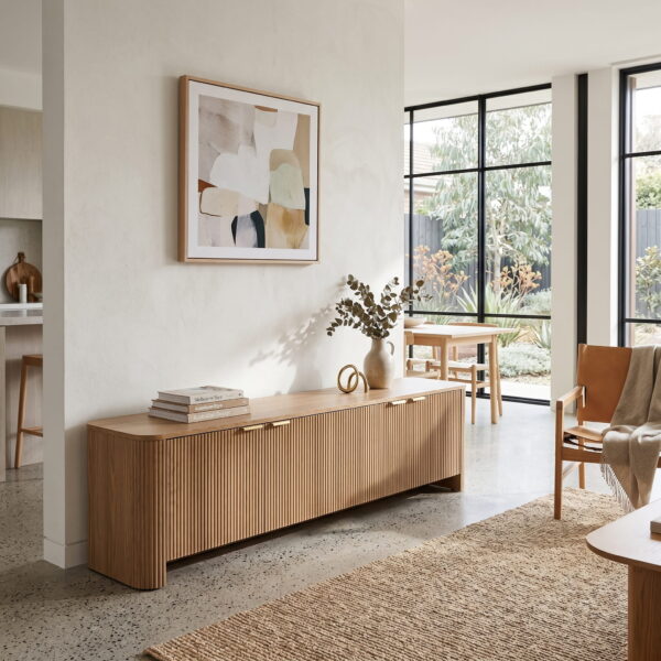 Berry Fluted Entertainment Unit with Four Doors