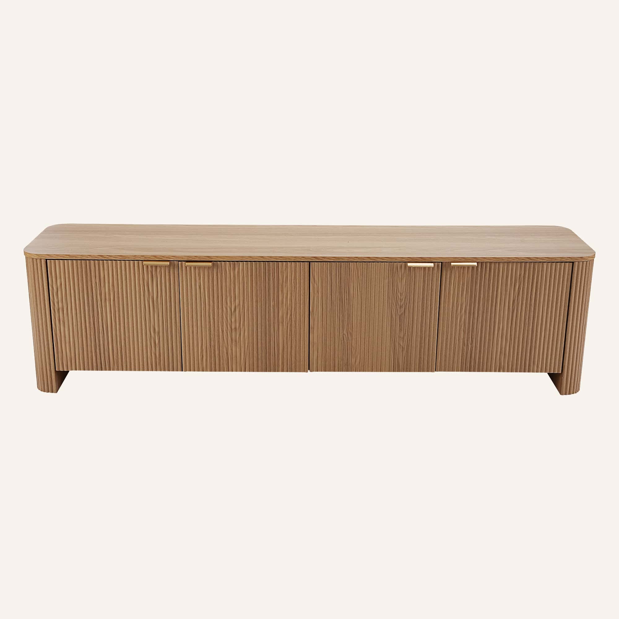 Berry Fluted Entertainment Unit with Four Doors - Image 8