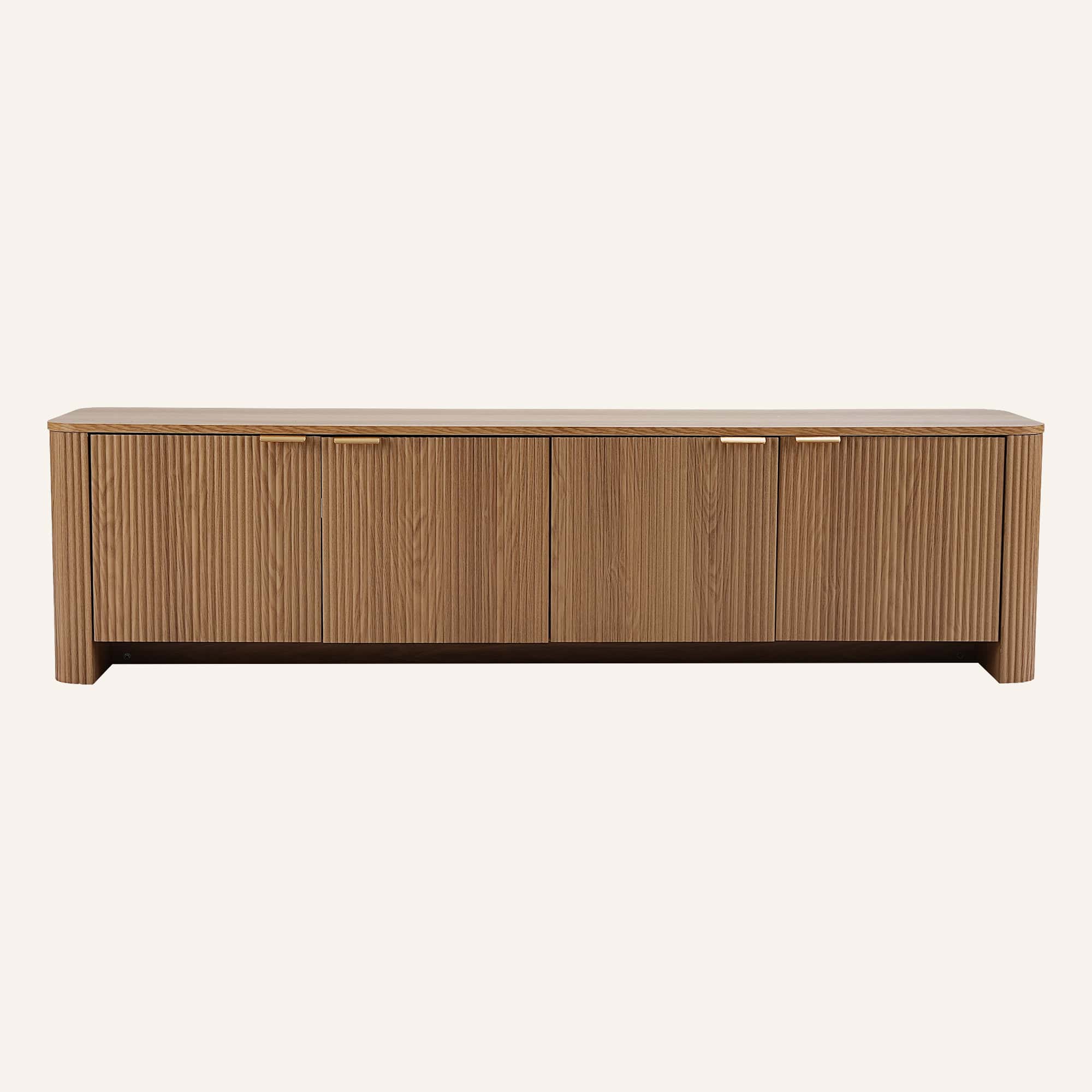 Berry Fluted Entertainment Unit with Four Doors - Image 6
