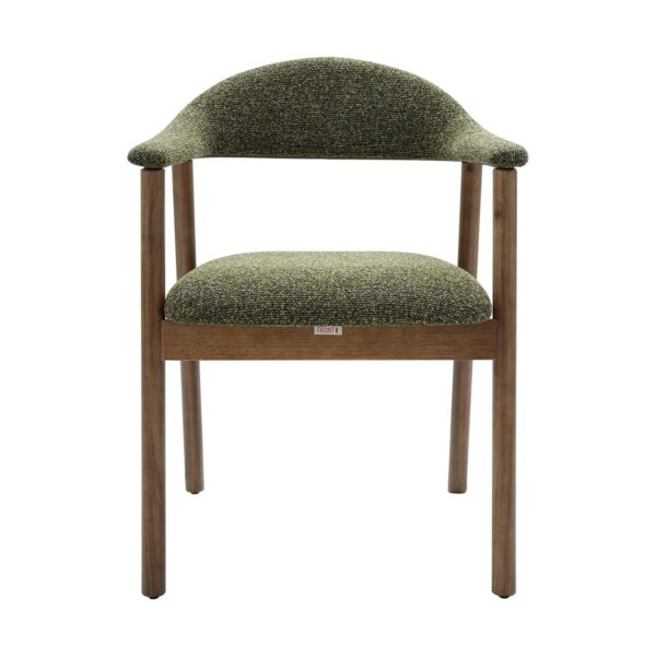 KOVA Dining Chair with Rubber Wood Legs- Moss Green