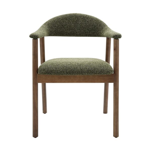 KOVA Dining Chair with Rubber Wood Legs - Moss Green Set of 2
