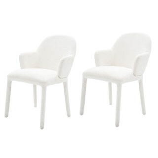 LIRA Set of 2 Chenille Dining Chairs