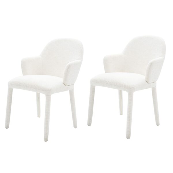LIRA Set of 2 Chenille Dining Chairs