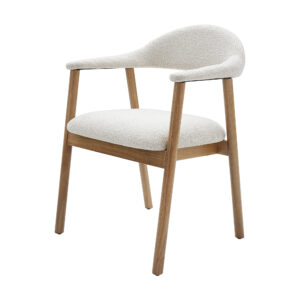 KOVA Dining Chair with Rubber Wood Legs - Beige