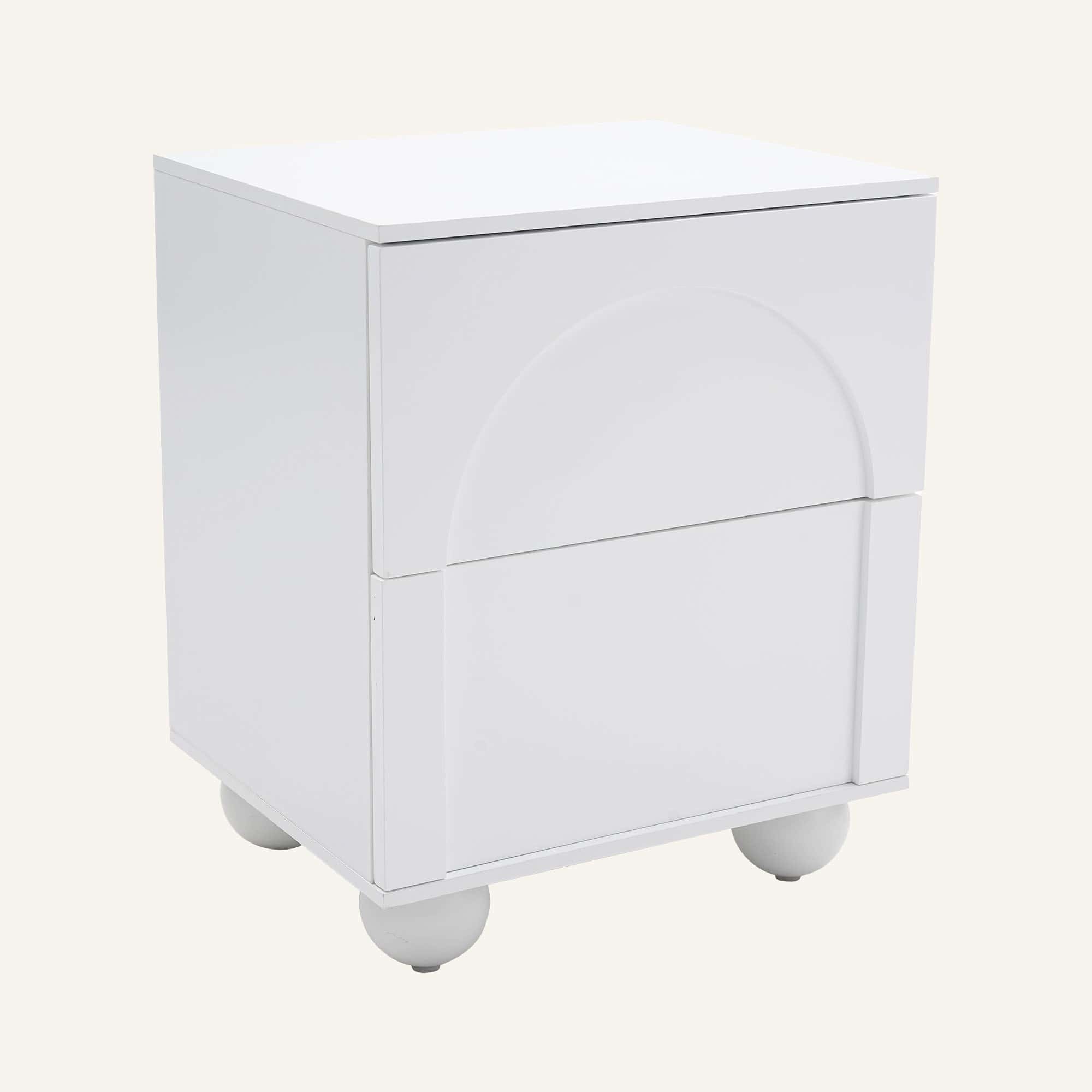 Celestine 2-Drawer Bedside Table with Ball Feet - Image 8