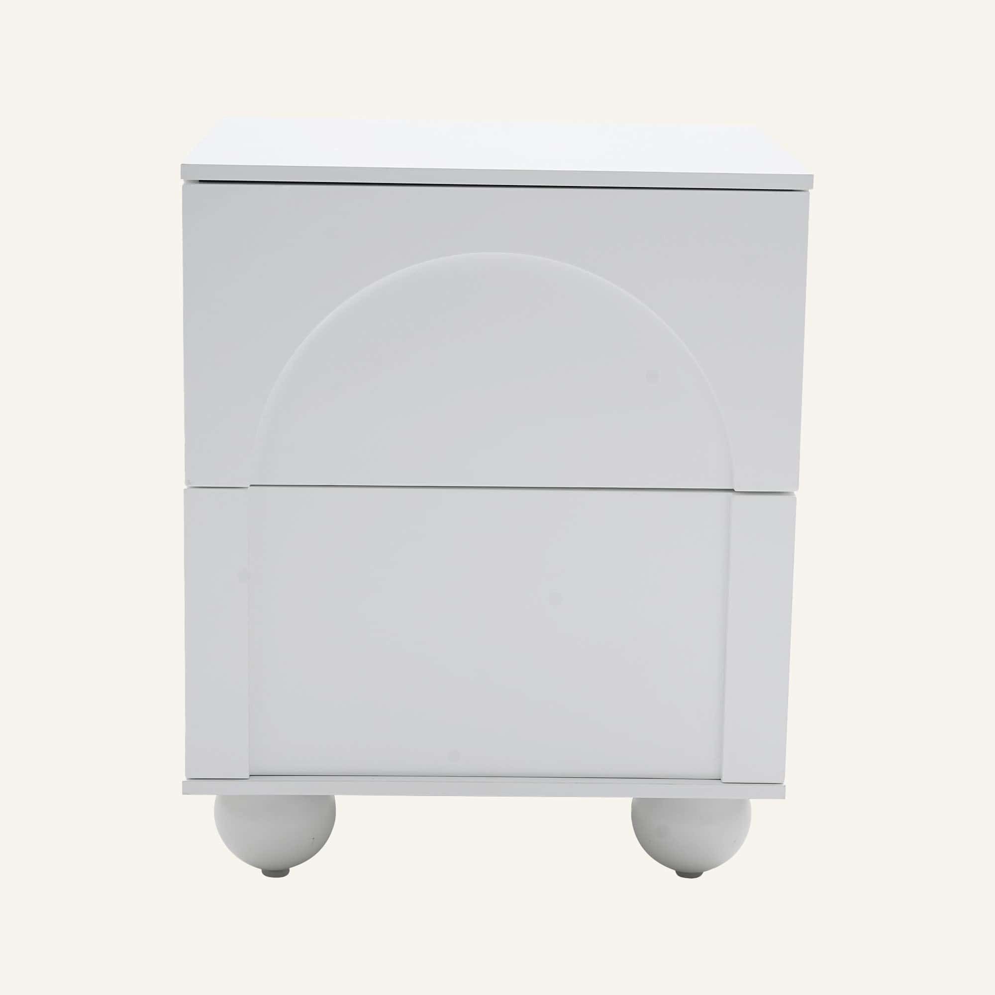 Celestine 2-Drawer Bedside Table with Ball Feet - Image 9