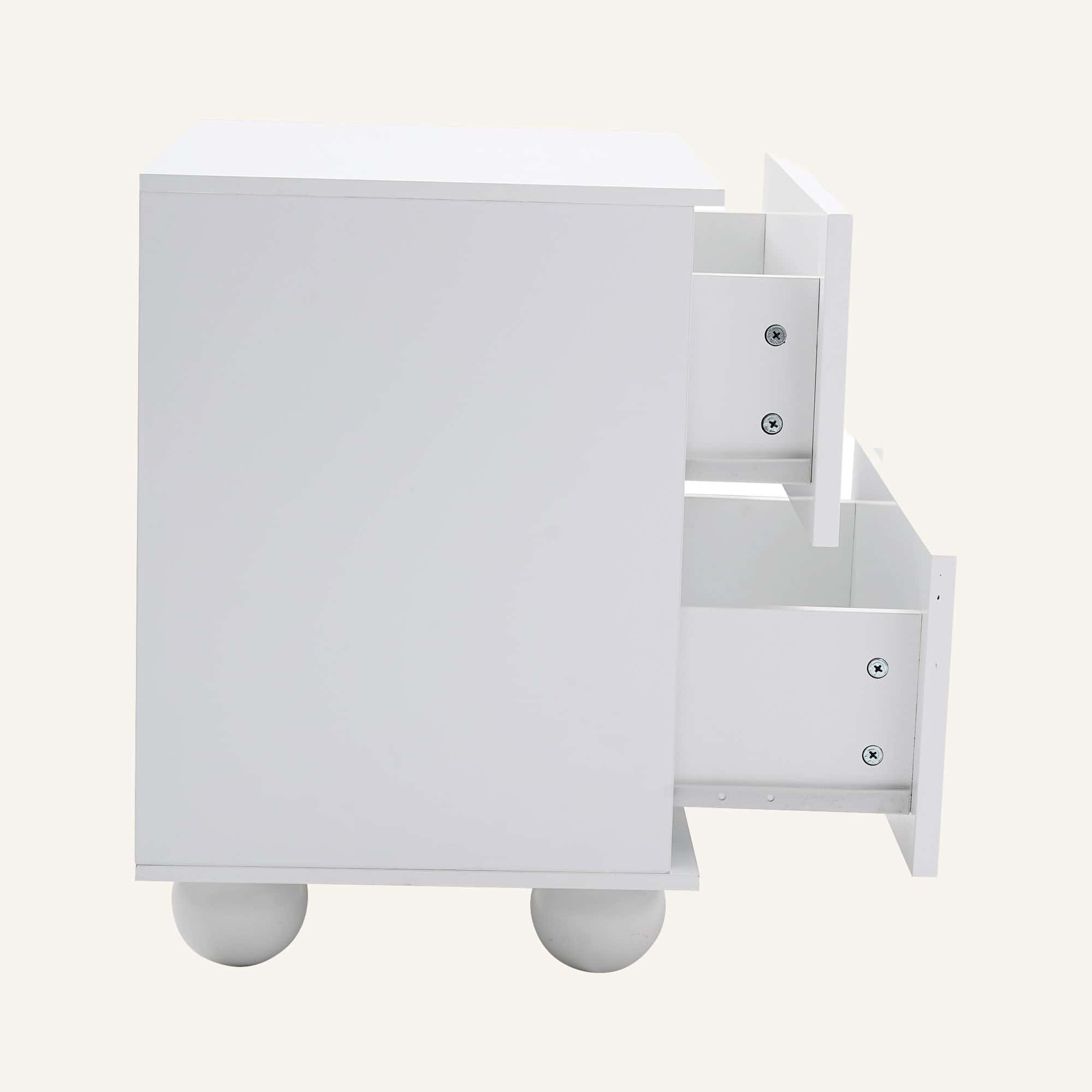 Celestine 2-Drawer Bedside Table with Ball Feet - Image 11